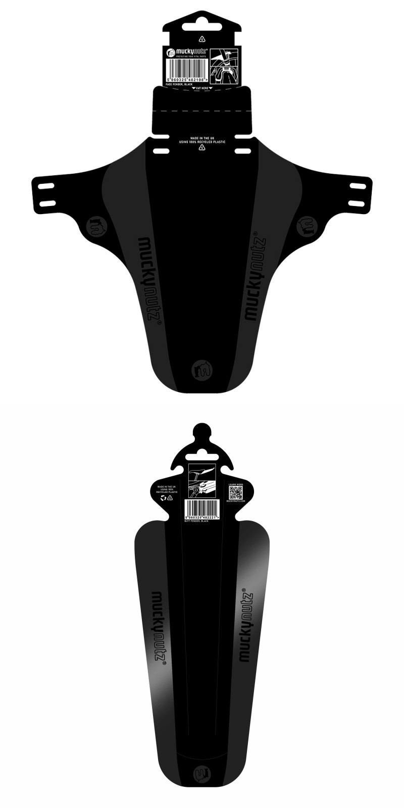 Set schwarze Fenders (Front+Butt)