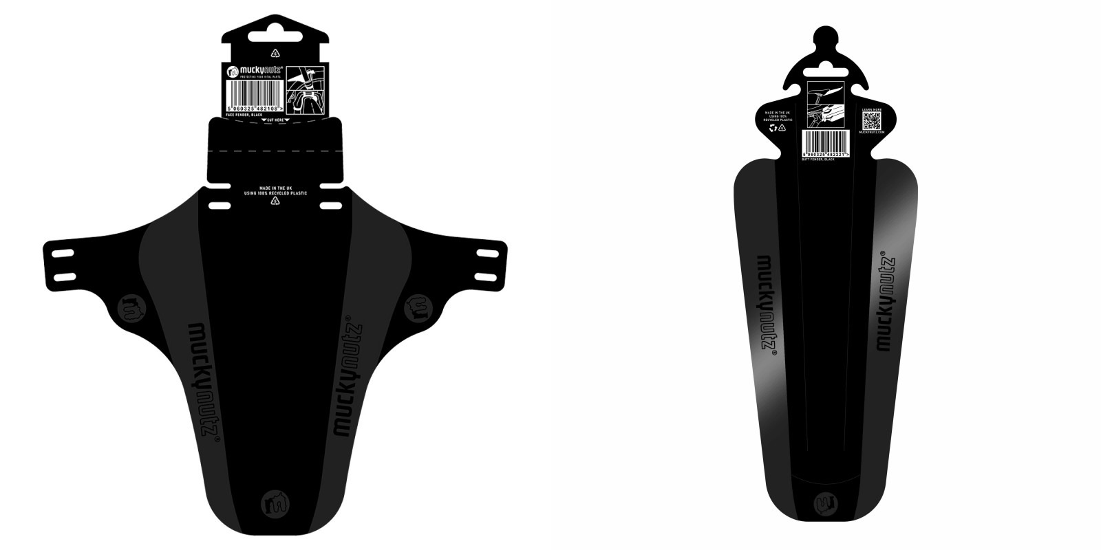 Set schwarze Fenders (Front+Butt)